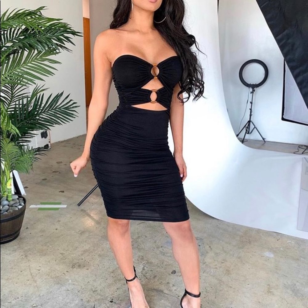 Black mini dress